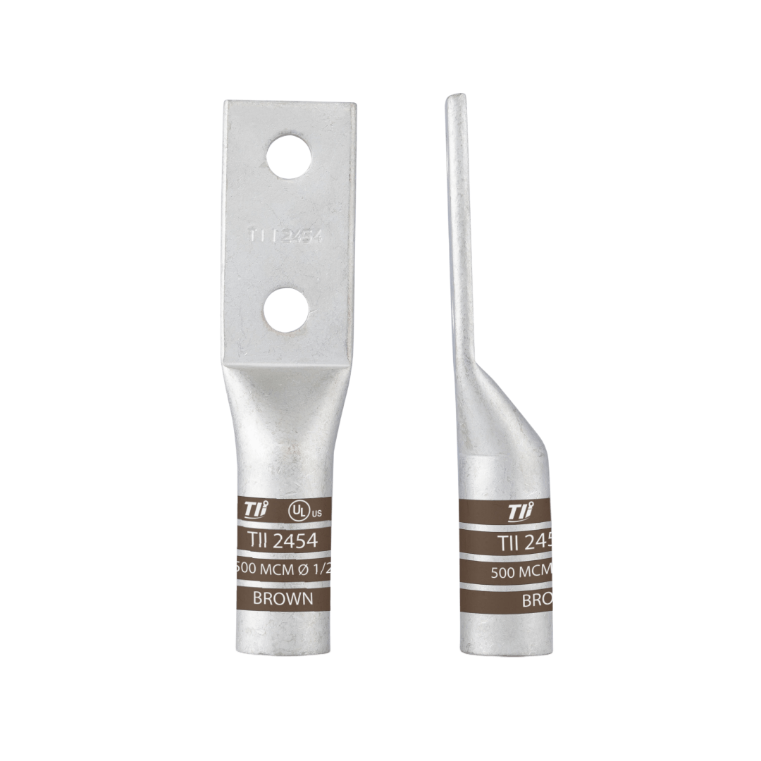 AWG Long Barrel Copper Two Hole Compression Lugs - Image 4